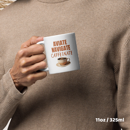 Piloten Kaffeetasse – Aviate Navigate Caffeinate