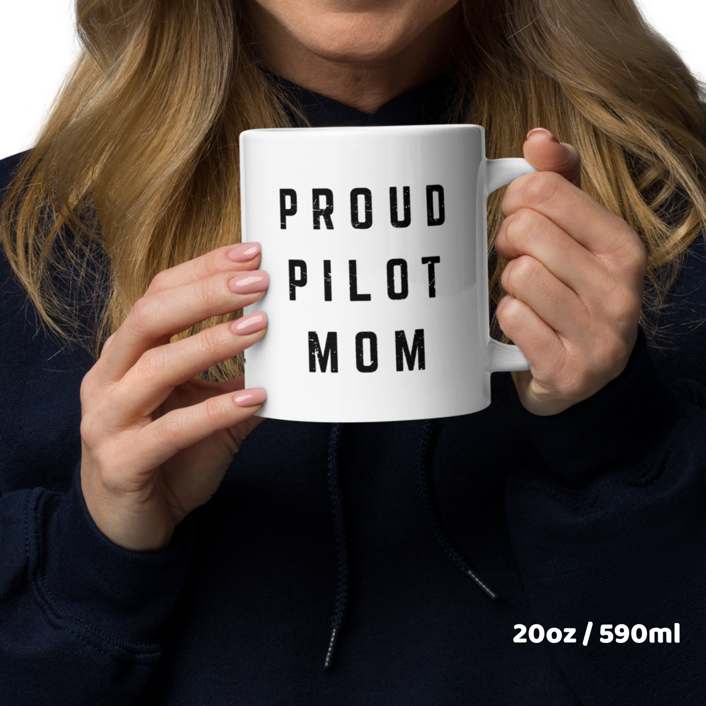 Tasse für stolze Piloten-Mama "Proud Pilot Mom" – Zeig deine Unterstützung für deinen fliegenden Nachwuchs
