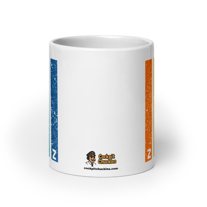 Aviation Kaffeetasse mit personalisiertem ICAO-Code Streifen Design